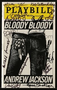 4t248 BLOODY BLOODY ANDREW JACKSON signed playbill 2010 by Benjamin Walker and THIRTEEN others!
