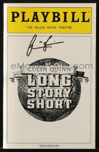 4t257 COLIN QUINN signed playbill 2010 when he was in Lon Story Short on Broadway!