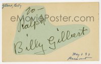 4t332 BILLY GILBERT signed 3x4 cut album page 1939 it can be framed & displayed with a repro still!