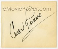4t334 CESAR ROMERO signed 5x5 cut album page 1940s it can be framed & displayed with a repro still!