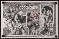 4t059 CREEPSHOW signed 11x17 special poster 2008 by George Romero, Tom Savini AND Adrienne Barbeau!