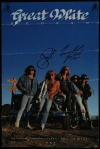 4t014 GREAT WHITE signed 2-sided 20x30 music poster 1989 by BOTH Jack Russell AND Michael Lardie!