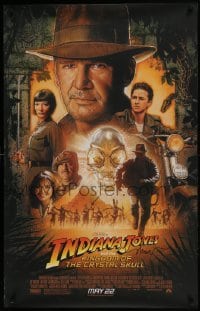 4t060 INDIANA JONES & THE KINGDOM OF THE CRYSTAL SKULL signed 26x40 special poster 2008 by Struzan!