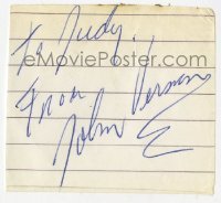 4t346 JOHN VERNON signed 3x3 cut album page 1980s it can be framed with the included 8x10 REPRO!
