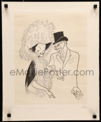 4t049 LOVE AMONG THE RUINS signed #16/33 15x19 art print 1975 by Hepburn, Olivier AND Al Hirschfeld!