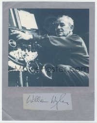 4t359 WILLIAM WYLER signed 2x5 cut album page on 8.5x11 page 1965 ready to be framed & displayed!