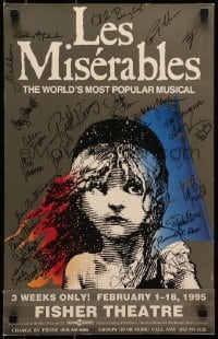 4t067 LES MISERABLES signed stage play WC 1995 by TWENTY SIX members of the cast & crew!