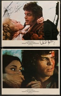 4t082 NIGHT OF DARK SHADOWS set of 8 LCs 1971 ONE signed by BOTH Lara Parker AND David Selby!