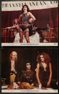4w963 ROCKY HORROR PICTURE SHOW 2 color 11x14 stills 1975 Tim Curry in drag with Quinn and O'Brien!
