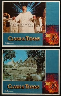 4w850 CLASH OF THE TITANS 2 LCs 1981 Ray Harryhausen, Hamlin, Olivier, Hildebrandt border art!