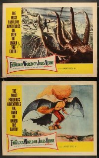 4w870 FABULOUS WORLD OF JULES VERNE 2 LCs 1961 wonderful images of bizarre machines & creatures!