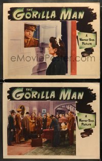 4w875 GORILLA MAN 2 LCs 1942 John Loder, pretty Ruth Ford, Marian Hall, World War II spy thriller!
