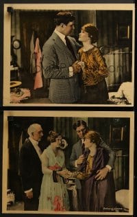 4w885 HIDDEN FIRES 2 hand-colored LCs 1918 Mae Marsh plays BOTH Peggy Murray AND Louise Parke!