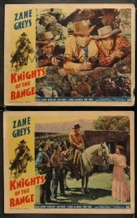 4w908 KNIGHTS OF THE RANGE 2 LCs 1940 Russell Hayden, Victor Jory, written by Zane Grey!
