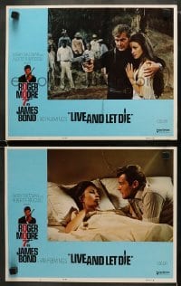 4w915 LIVE & LET DIE 2 East Hemi LCs 1973 Roger Moore as James Bond, sexy Jane Seymour, Yaphet Kotto!