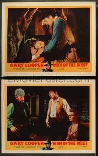 4w924 MAN OF THE WEST 2 LCs 1958 Gary Cooper is the man of the notched gun and fast draw!
