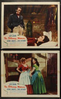 4w977 STRANGE WOMAN 2 LCs 1946 Hedy Lamarr & George Sanders in the whispered about book!