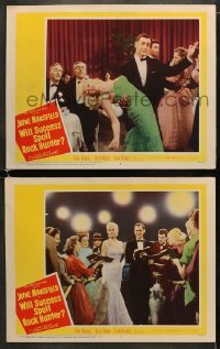 4w996 WILL SUCCESS SPOIL ROCK HUNTER 2 LCs 1957 great images of Jayne Mansfield and Tony Randall!