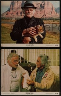 4w207 HARRY & TONTO 8 color 11x14 stills 1974 Paul Mazursky, Art Carney, Ellen Burstyn, roulette!
