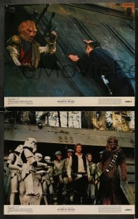 4w800 RETURN OF THE JEDI 3 color 11x14 stills 1983 great images of Luke, Leia, Han and Lando!