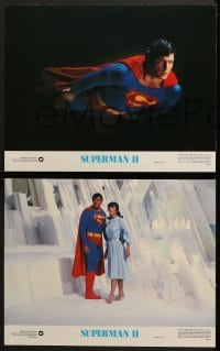 4w446 SUPERMAN II 8 color 11x14 stills 1981 Christopher Reeve, Margot Kidder, Hackman & Beatty!