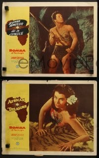 4w037 AFRICAN TREASURE 8 LCs 1952 Johnny Sheffield as Bomba of the Jungle + Kimbbo the Chimp!