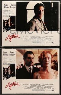 4w038 AGATHA 8 LCs 1979 images of Dustin Hoffman & Vanessa Redgrave as Christie!