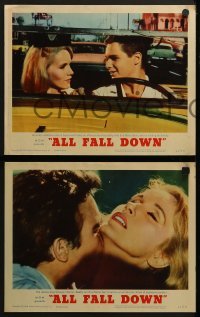 4w045 ALL FALL DOWN 8 LCs 1962 young Warren Beatty isn't man enough to be faithful to one woman!
