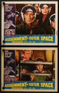 4w059 ASSIGNMENT-OUTER SPACE 8 LCs 1962 Antonio Margheriti directed Italian sci-fi, cool images!