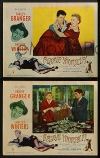 4w070 BEHAVE YOURSELF 8 LCs 1951 Shelley Winters, Farley Granger, Gillmore, art by Alberto Vargas!