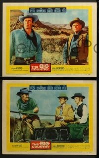 4w673 BIG COUNTRY 4 LCs 1958 Gregory Peck, Simmons, Baker, Ives, Connors, William Wyler!