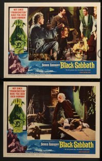 4w077 BLACK SABBATH 8 LCs 1964 Mario Bava's I Tre volti Della Paura, creepy Boris Karloff!