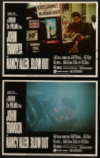 4w745 BLOW OUT 3 LCs 1981 John Travolta, Brian De Palma, murder has a sound all of its own!