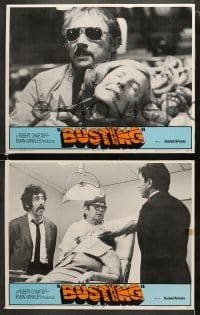 4w094 BUSTING 8 LCs 1974 cool images of wacky police partners Elliott Gould & Robert Blake!