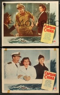 4w101 CAPTAIN CHINA 8 LCs 1950 John Payne, Gail Russell, it takes a man to master a woman!