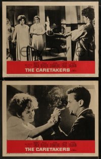 4w747 CARETAKERS 3 LCs 1963 Robert Stack, Polly Bergen & Joan Crawford in a mental hospital!