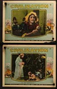 4w624 CIVILIZATION 5 LCs R1931 wounded soldier reunited with his mother, Thomas Ince anti-war movie!