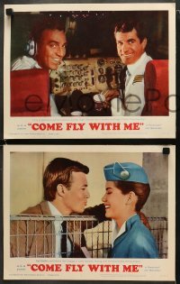 4w124 COME FLY WITH ME 8 LCs 1963 Dolores Hart, Hugh O'Brian, Boehm, Tiffin, Malden!