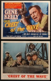 4w131 CREST OF THE WAVE 8 LCs 1954 cool images of Gene Kelly in top secret submarine!