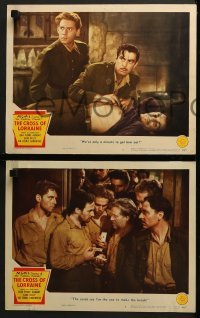 4w629 CROSS OF LORRAINE 5 LCs 1944 Gene Kelly, Jean Pierre Aumont & Richard Whorf in World War II!