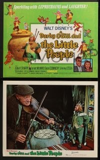 4w138 DARBY O'GILL & THE LITTLE PEOPLE 8 LCs R1969 Disney, Sean Connery, it's leprechaun magic!