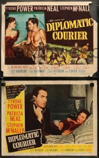 4w149 DIPLOMATIC COURIER 8 LCs 1952 cool images of Power, Neal, Stephen McNally, Karl Malden!