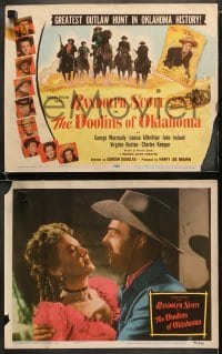 4w154 DOOLINS OF OKLAHOMA 8 LCs 1949 Randolph Scott with cowboys Noah Beery Jr. and John Ireland!