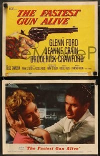 4w169 FASTEST GUN ALIVE 8 LCs 1956 Glenn Ford, Jeanne Crain, Broderick Crawford!