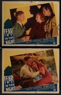 4w572 FEAR IN THE NIGHT 6 LCs 1947 Paul Kelly, Kay Scott, DeForest Kelley, film noir!