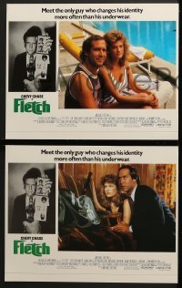 4w180 FLETCH 8 LCs 1985 Michael Ritchie, wacky detective Chevy Chase, Dana Wheeler-Nicholson!
