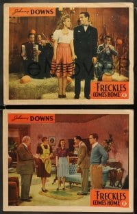 4w759 FRECKLES COMES HOME 3 LCs 1942 great images of Johnny Downs, Gale Storm & cast!