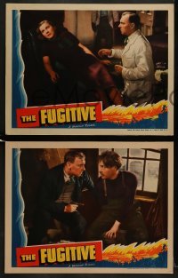 4w633 FUGITIVE 5 LCs 1940 Ralph Richardson, Diana Wynyard, On the Night of the Fire, English crime!