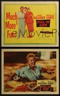 4w188 FULL OF LIFE 8 LCs 1957 wacky newlyweds Judy Holliday & Richard Conte w/ Baccaloni!