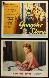 4w192 GANGSTER STORY 8 LCs 1959 great images of Walter Matthau who stars & directs, Carol Grace!